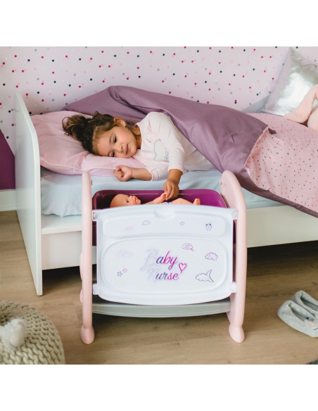Patut Co-Sleeper pentru papusi Smoby Baby Nurse 2 in