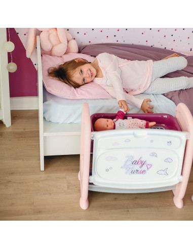 Patut Co-Sleeper pentru papusi Smoby Baby Nurse 2 in