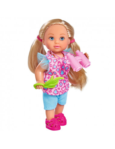 Papusa Simba Evi Love 12 cm Baby Safari cu figurine si