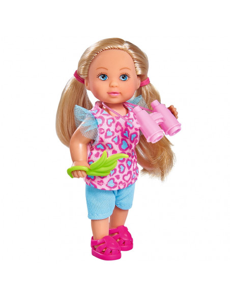 Papusa Simba Evi Love 12 cm Baby Safari cu figurine si