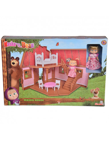 Casuta pliabila cu 2 nivele pentru papusi Simba Masha and The