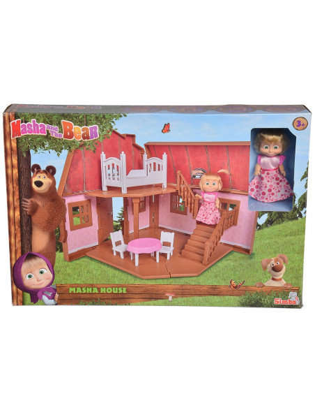 Casuta pliabila cu 2 nivele pentru papusi Simba Masha and The