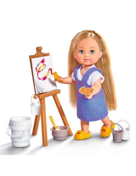 Papusa Simba Evi Love Artist 12 cm cu accesorii,S105733208