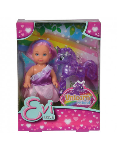 Papusa Simba Evi Love Unicor Friend 12 cm cu unicorn,S105733211