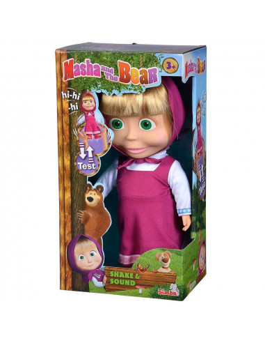 Papusa Simba Masha and the Bear, Masha Shake & Sound 30