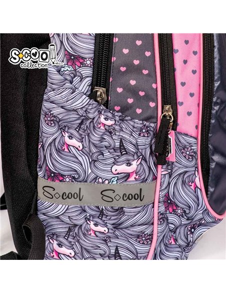 Ghiozdan scoala anatomic S-COOL SC2632, Motiv light unicorn