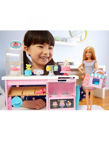 Set Barbie by Mattel I can be Papusa cu cofetarie GFP59,MT-GFP59