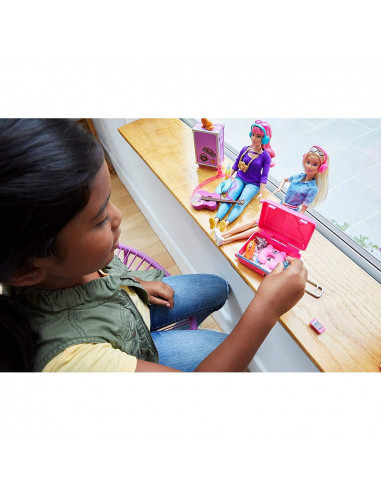 Set Barbie by Mattel Travel papusa cu accesorii FWV25,MT-FWV25