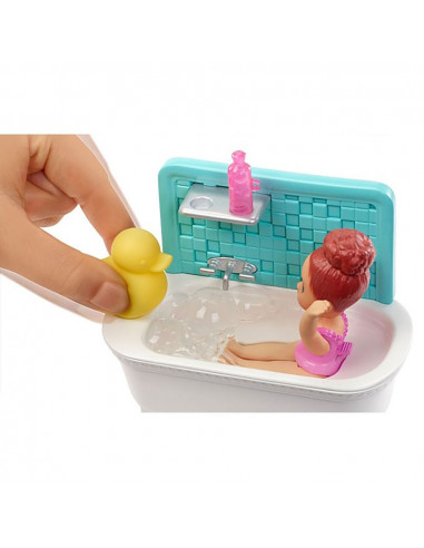 Set Barbie by Mattel Family Skipper Babysitter,MT-FXH05