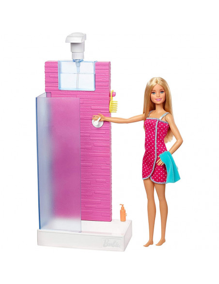 Set Barbie by Mattel Estate cabina dus cu papusa si