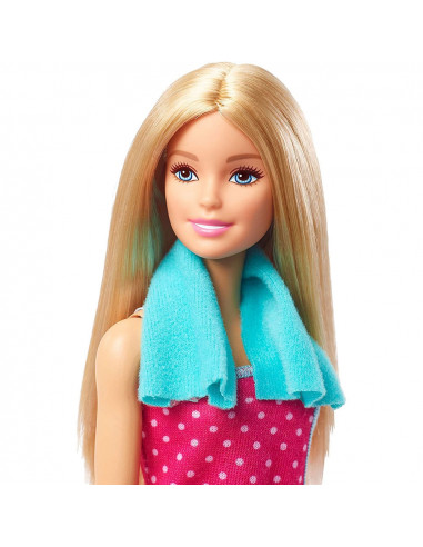 Set Barbie by Mattel Estate cabina dus cu papusa si