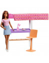 Set Barbie by Mattel Estate Birou cu pat supraetajat, papusa si