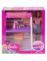 Set Barbie by Mattel Estate Birou cu pat supraetajat, papusa si