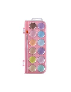 Acuarele Herlitz tip pastila 9495260, 12 culori pastel