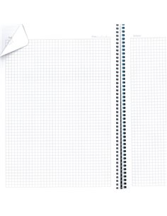 Caiet A4 cu spira si coperta plastic Daco CT496AR, 96 file, 70 g/mp, Matematica, Gri 2