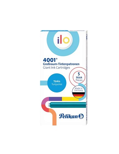 Patroane cerneala Pelikan 4001 ILO dimensiune mare, Turcoaz