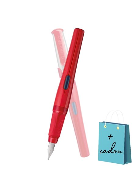 Stilou Pelikano 803014, Penita L, pentru stangaci, grip economic, Rosu