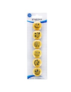 Magneti emoticon Starpak 378346, 30 mm, 6 buc/set