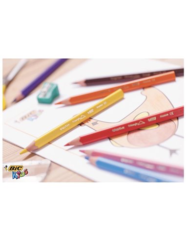 Creioane colorate BIC Evolution Triunghiulare, 12 buc/set Creioane colorate BIC Evolution Triunghiulare, 12 buc/set