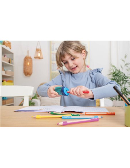 Ascutitoare dubla Griffix 701280, Albastru