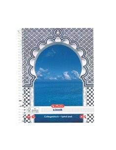 Caiet A5 cu spirala Herlitz 9484750, 100 file, 70 g/mp, Matematica, Motiv enjoy life 2