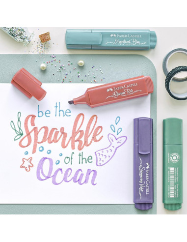 FC254676,Textmarker set 6 metalizat cutie carton 2024 faber-castell