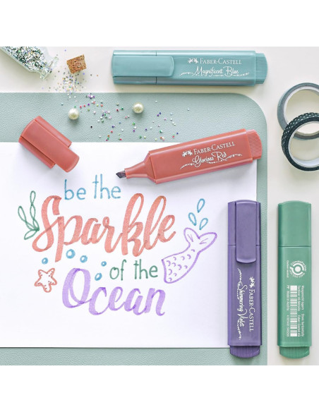 FC254676,Textmarker set 6 metalizat cutie carton 2024 faber-castell