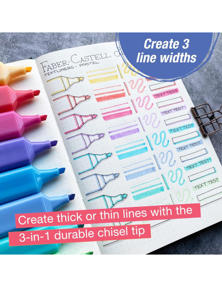 FC254602,Set birou Faber-Castell de 24 textmarkere, Metallic/Pastel/Neon FC254602,Set birou Faber-Castell de 24 textmarkere, Metallic/Pastel/Neon