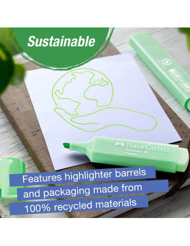 FC254602,Set birou Faber-Castell de 24 textmarkere, Metallic/Pastel/Neon FC254602,Set birou Faber-Castell de 24 textmarkere, Metallic/Pastel/Neon