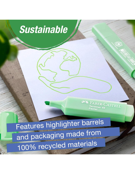 FC254602,Set birou Faber-Castell de 24 textmarkere, Metallic/Pastel/Neon FC254602,Set birou Faber-Castell de 24 textmarkere, Metallic/Pastel/Neon