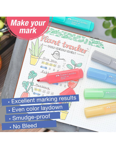 FC254602,Set birou Faber-Castell de 24 textmarkere, Metallic/Pastel/Neon FC254602,Set birou Faber-Castell de 24 textmarkere, Metallic/Pastel/Neon
