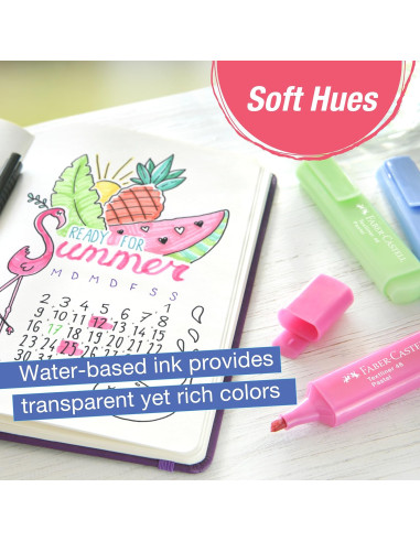 FC254602,Set birou Faber-Castell de 24 textmarkere, Metallic/Pastel/Neon FC254602,Set birou Faber-Castell de 24 textmarkere, Metallic/Pastel/Neon