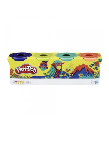 Plastilina PLAY-DOH E4867, 4 borcanase, Multicolor