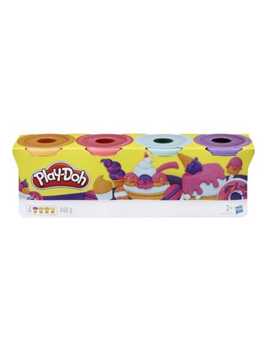 Plastilina PLAY-DOH E4869, 4 borcanase, Multicolor