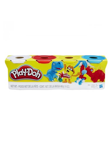 Plastilina PLAY-DOH B6508, 4 borcanase, Multicolor