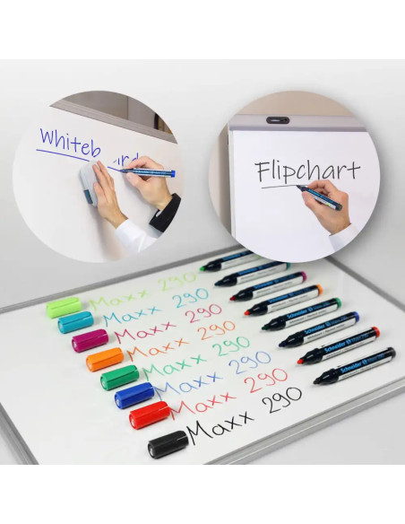 SD-2932,Marker Whiteboard Schneider Maxx 290 2 - 3 mm Varf Rotund - Set 4 buc SD-2932,Marker Whiteboard Schneider Maxx 290 2 - 3 mm Varf Rotund - Set 4 buc