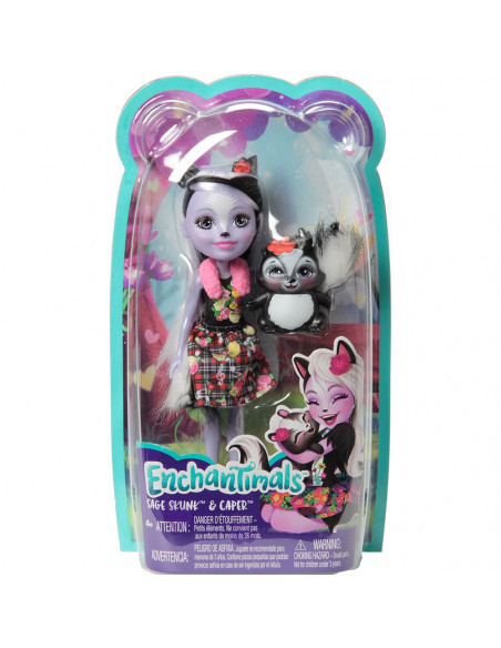 Papusa Enchantimals by Mattel Sage Skunk cu