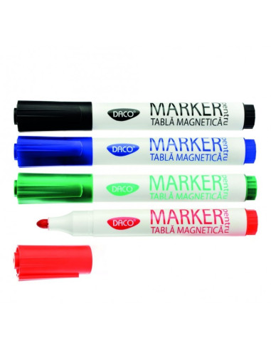 MK230/4,Marker tabla magnetica DACO MK230/4, set 4 culori