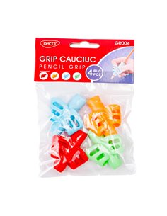 Grip din cauciuc pentru creioane Daco GR004, 4 buc/set