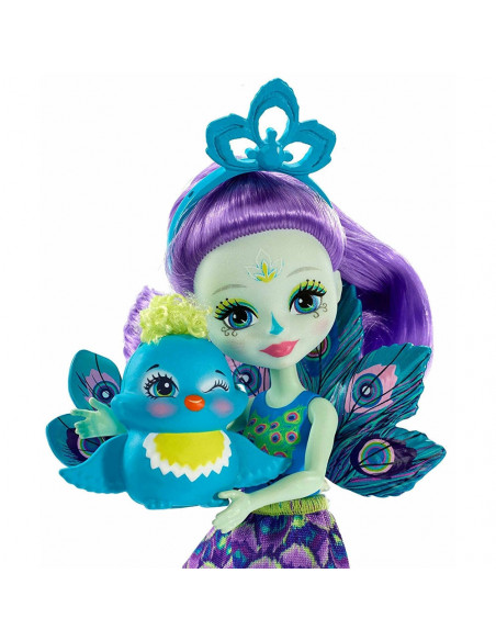 Papusa Enchantimals by Mattel Patter Peacock cu