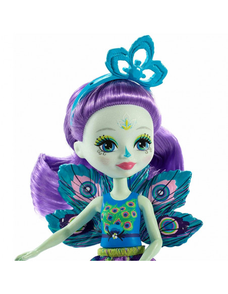 Papusa Enchantimals by Mattel Patter Peacock cu