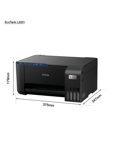 Imprimanta multifunctionala Inkjet Color Epson EcoTank L3251, Negru