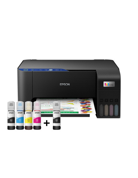 Imprimanta multifunctionala Inkjet Color Epson EcoTank L3251, Negru