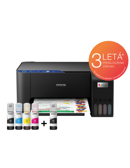 Imprimanta multifunctionala Inkjet Color Epson EcoTank L3251, Negru