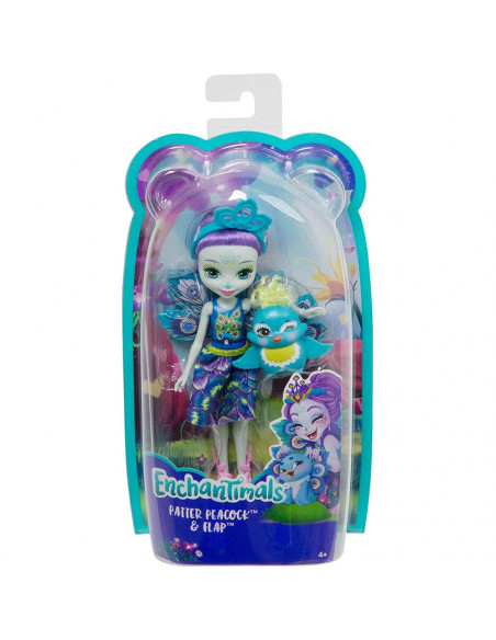 Papusa Enchantimals by Mattel Patter Peacock cu