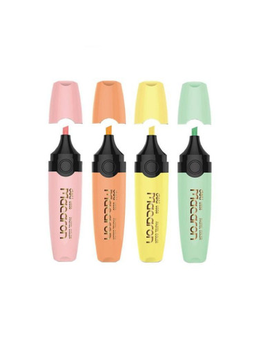 DLEU356-MT,Textmarker set 4 macarons deli