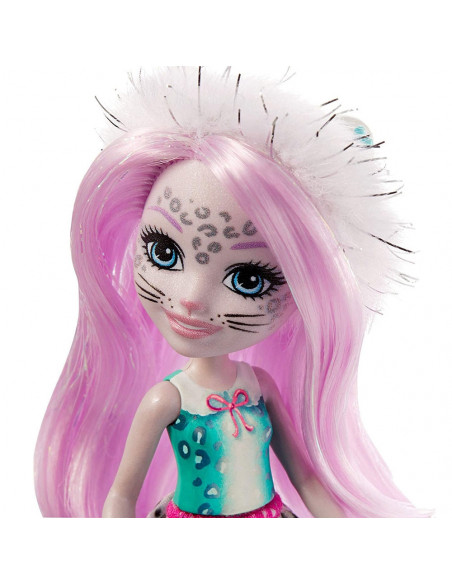 Papusa Enchantimals by Mattel Sybill Snow Leopard cu figurina