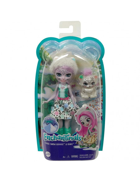 Papusa Enchantimals by Mattel Sybill Snow Leopard cu figurina