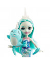 Papusa Enchantimals by Mattel Naddie Narwhal cu figurina