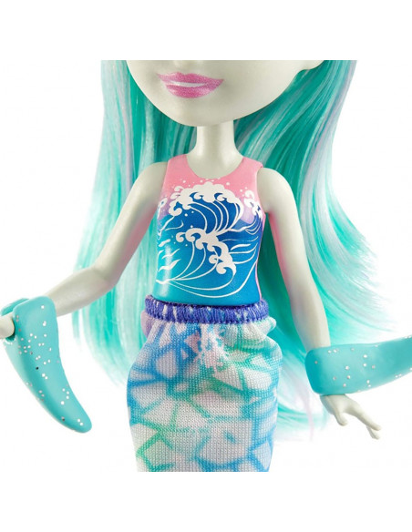 Papusa Enchantimals by Mattel Naddie Narwhal cu figurina